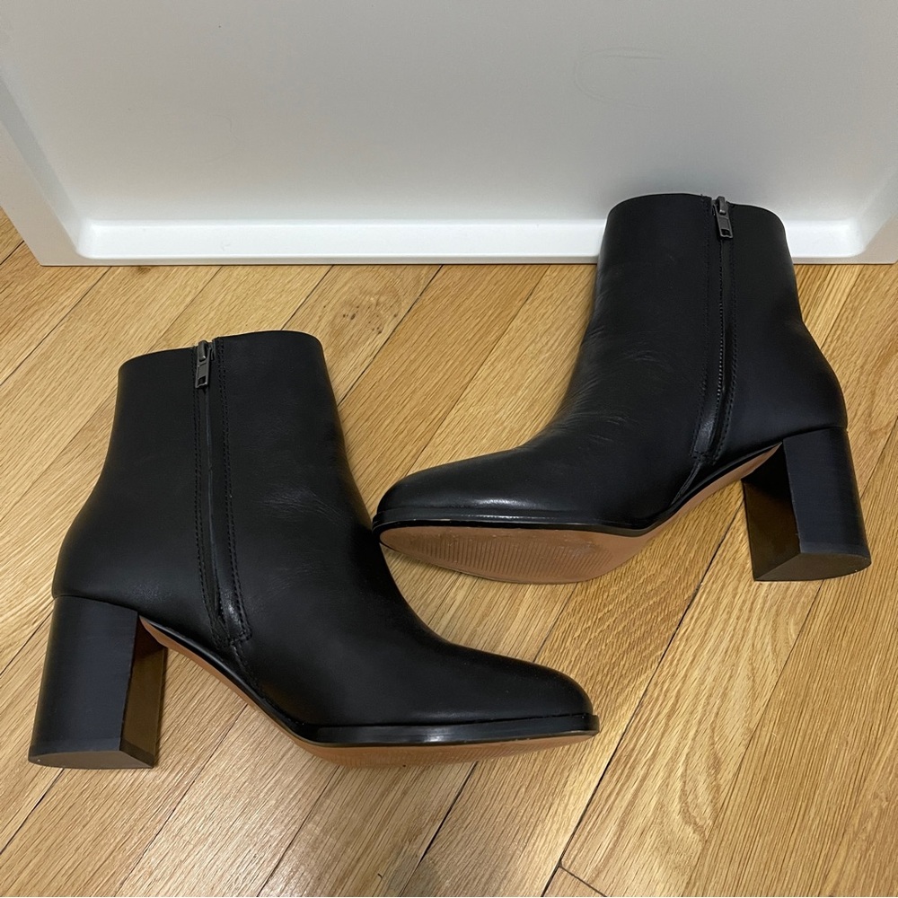 Madewell Elegant Black Heeled Ankle Booties Boots - Picture 4 of 8